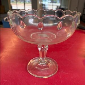 Elegant Clear Glass Compote Bowl